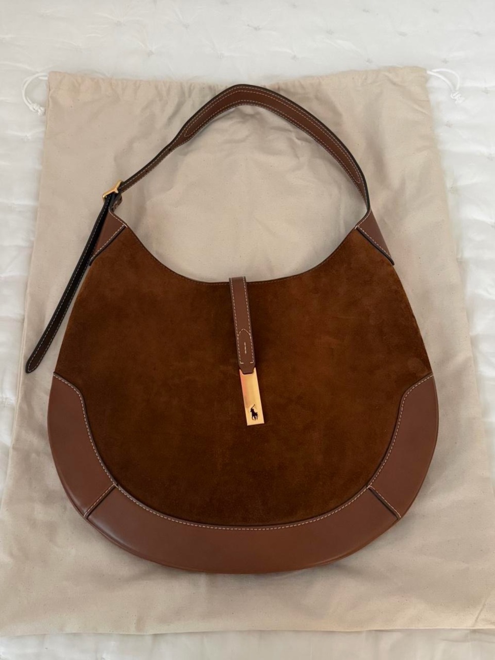 Ralph Lauren Suede Leather Shoulder Bag in Cinnamon. Worn a few times